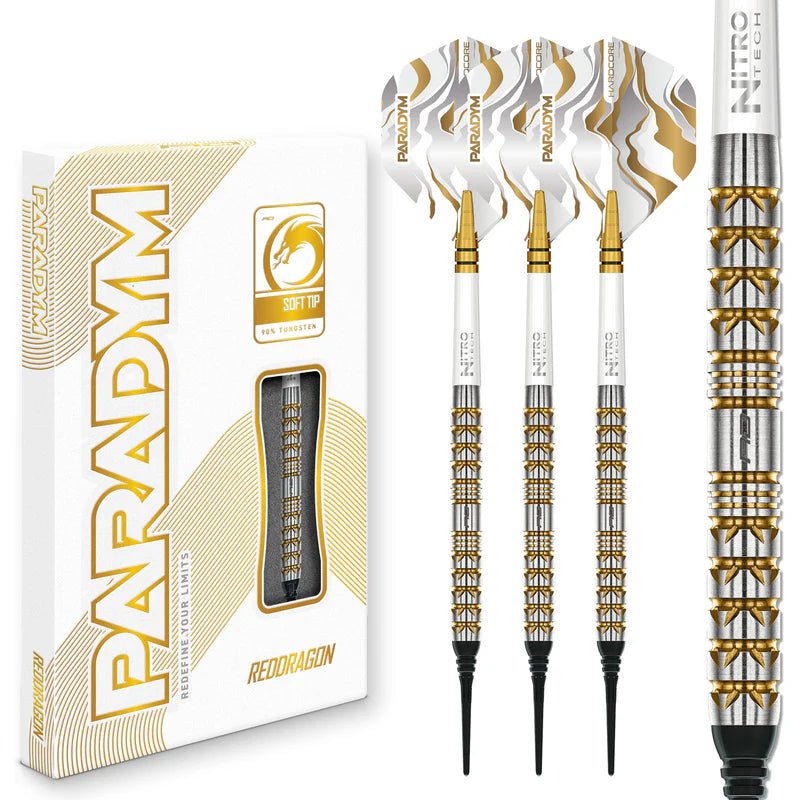 Red Dragon Paradym – Gold & Silver Parallel Softdarts 20g - FutureDart