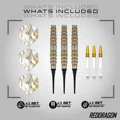 Red Dragon Paradym – Gold & Silver Torpedo Softdarts 20g - FutureDart