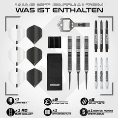 Red Dragon Pegasus Switch Point Steeldarts 22g, 23g, 24g - 22g - FutureDart