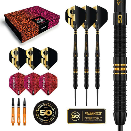 Red Dragon Peter Wright 50 Years Player Limited Edition Steeldarts 21g - FutureDart