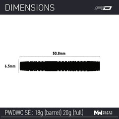 Red Dragon Peter Wright Double World Champion SE Black Softdarts 20g - FutureDart