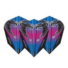 Red Dragon Peter Wright Snake Black Transparent Hardcore V Standard Flights - FutureDart