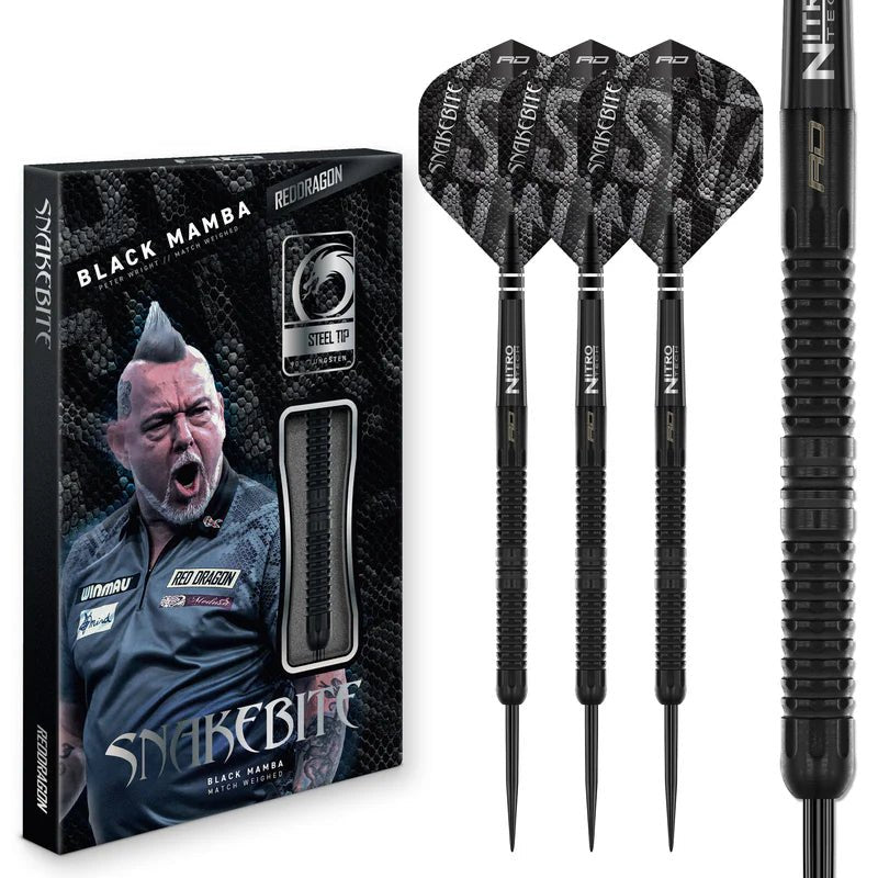 Red Dragon Peter Wright "Snakebite" - Black Mamba Steeldarts 22g, 24g - 22g - FutureDart