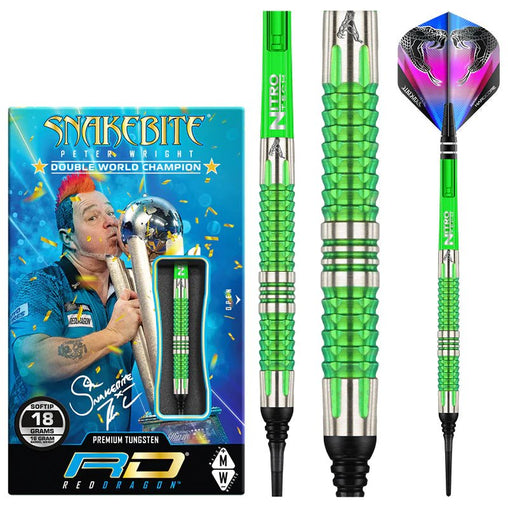 Red Dragon Peter Wright Snakebite Mamba 2 Softdarts 18g, 20g, 22g - 18g - FutureDart