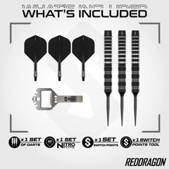 Red Dragon Sable 01 90% Parallel Switch Point Steeldarts 21g, 22g, 23g, 24g - 21g - FutureDart