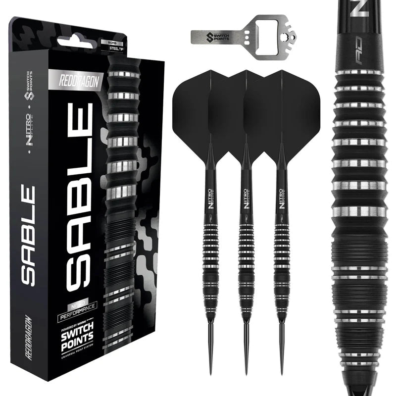 Red Dragon Sable 03 90% Bomb Switch Point Steeldarts 22g, 24g, 26g - 22g - FutureDart