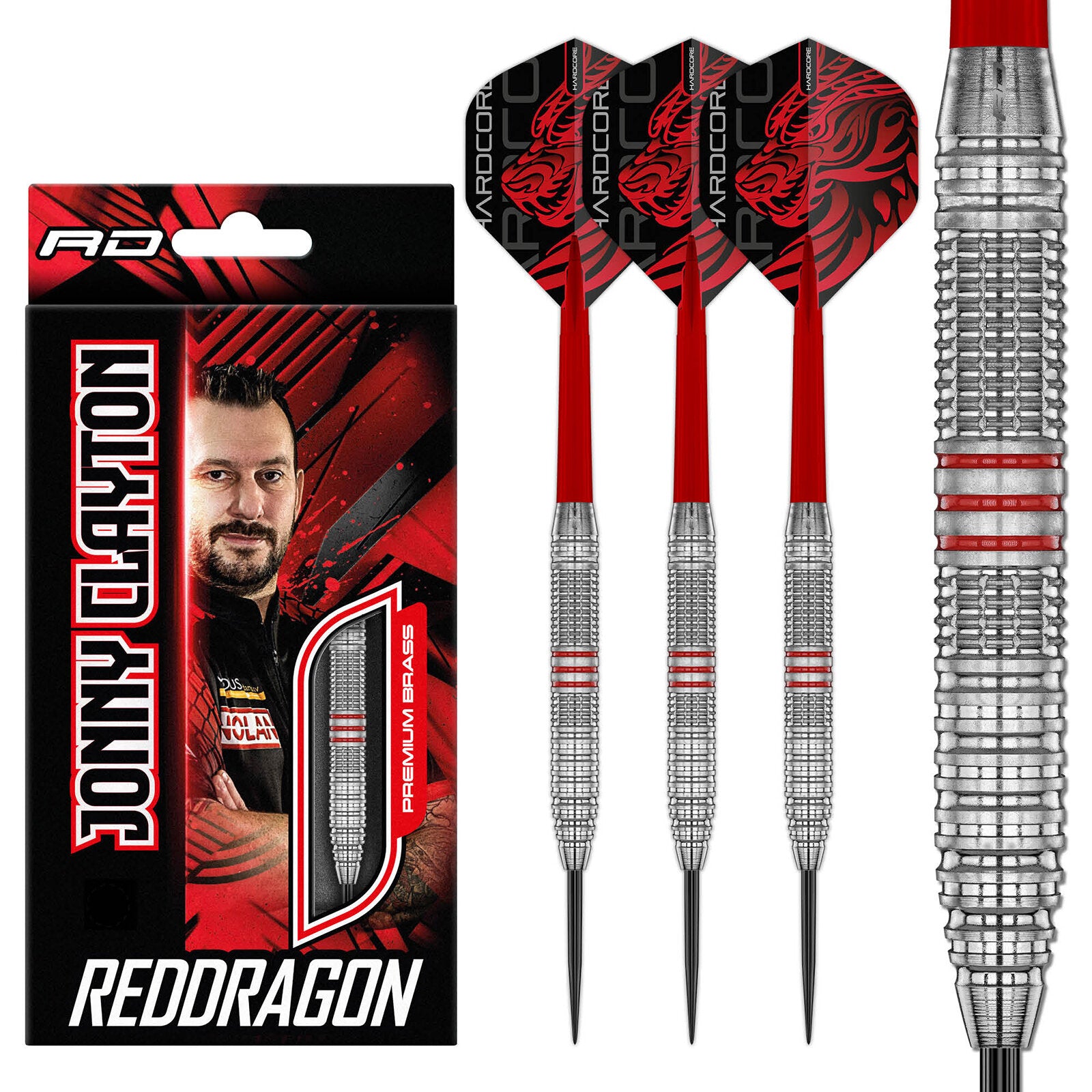 Red Dragon Jonny Clayton Brass Steeldarts 21g