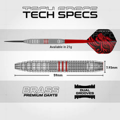 Red Dragon Jonny Clayton Brass Steeldarts 21g