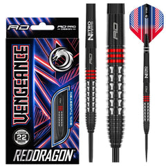 Red Dragon Vengeance Red Steeldarts 22g, 24g - 22g - FutureDart