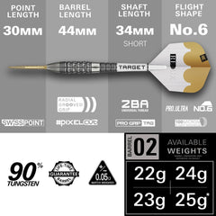 Target Redux 02 Swiss Point Steeldarts 22g, 23g, 24g, 25g