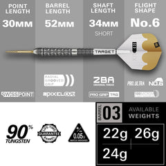 Target Redux 03 Swiss Point Steeldarts 22g, 24g, 26g