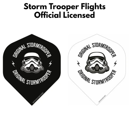 Storm Trooper Dart Flights - Official Licensed - Std - No2 - Black Storm Trooper - FutureDart