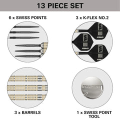 Target Dimitri Van Den Bergh 95K Swiss Point Steeldarts 22g, 23g, 24g