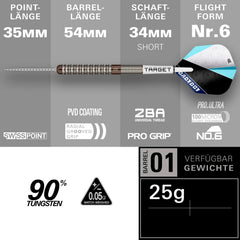 Target Adam Lipscombe Swiss Points Steeldarts 25g - FutureDart