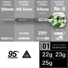 Target Charlie Manby Swiss Points Steeldarts - 22g - FutureDart