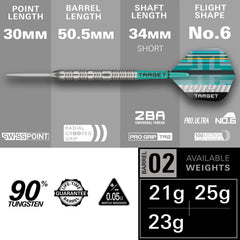 Target Hydro 02 Swiss Point Steeldarts 21g, 23g, 25g