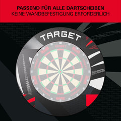 Target Darts Notched Patterned Dartboard Surround - Schwarz - FutureDart