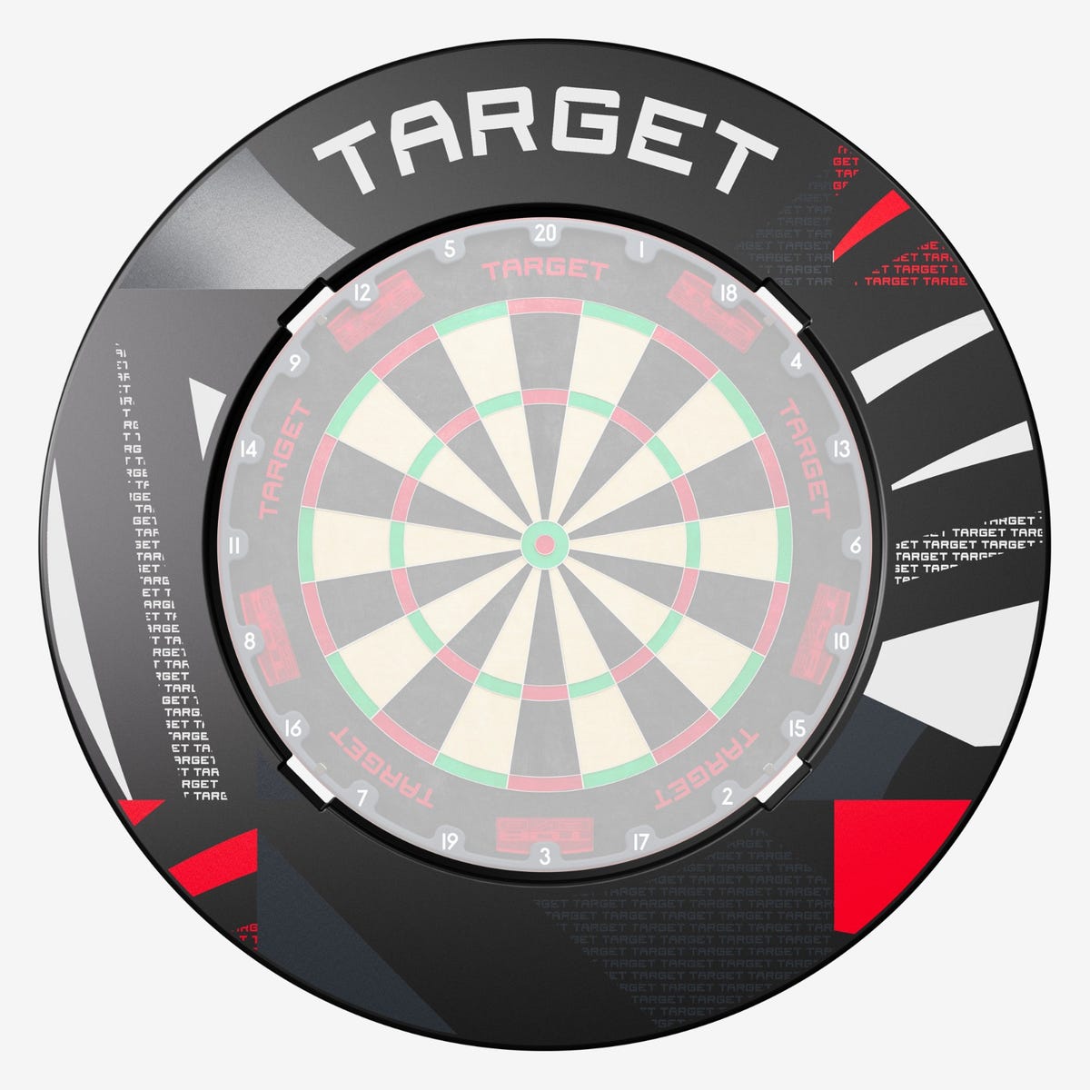 Target Darts Notched Patterned Dartboard Surround - Schwarz - FutureDart