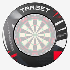Target Darts Notched Patterned Dartboard Surround - Schwarz - FutureDart