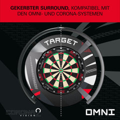 Target Darts Notched Patterned Dartboard Surround - Schwarz - FutureDart