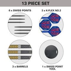 Target Raymond Van Barneveld GEN6 Swiss Point Steeldarts 21g, 23g, 25g