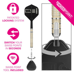 Target Dimitri Van Den Bergh 95K Swiss Point Steeldarts 22g, 23g, 24g - 22g - FutureDart