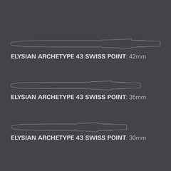 Target Elysian Archetype 43 Swiss Point - Silber - 30 mm - FutureDart