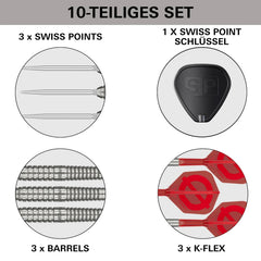Target Group O 01 Swiss Points Steeldarts 22g, 23g, 24g - 22g - FutureDart