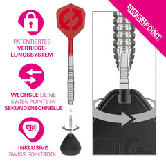 Target Group O 01 Swiss Points Steeldarts 22g, 23g, 24g - 22g - FutureDart