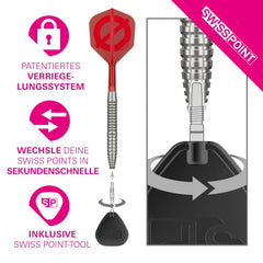 Target Group O 02 Swiss Points Steeldarts 21g, 23g, 25g - 21g - FutureDart