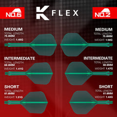 Target K - Flex Flight & Shaft System No.2 - No.6 Short - Intermediate - Medium - No.2 - Short - Red - FutureDart