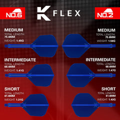 Target K - Flex Flight & Shaft System No.2 - No.6 Short - Intermediate - Medium - No.2 - Short - Red - FutureDart