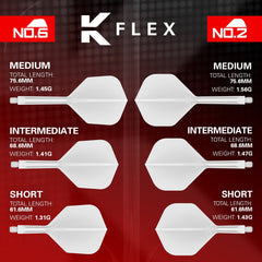 Target K - Flex Flight & Shaft System No.2 - No.6 Short - Intermediate - Medium - No.2 - Short - Red - FutureDart