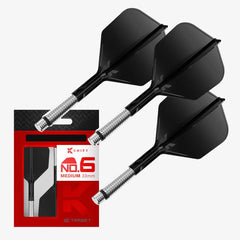 Target K-Flex Shift Flight & Shaft System No.2 - No.6 Short-Intermediate-Medium - No.6 - Medium - Black- FutureDart
