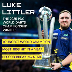 Target Luke Littler World Champion 2025 Edition Swiss Point Steeldarts 23g - FutureDart