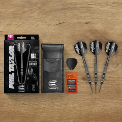 Target Phil Taylor Power 8 - Zero Black P8Z4 Swiss Point Steeldarts 21g, 23g, 25g - 21g - FutureDart