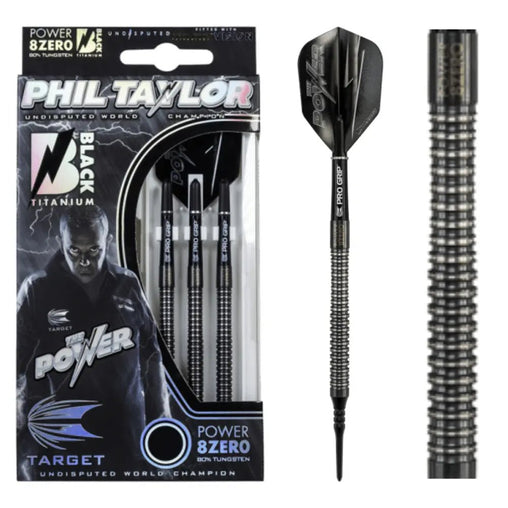 Target Phil Taylor Power 8zero Black Titanium Softdarts 19g - FutureDart