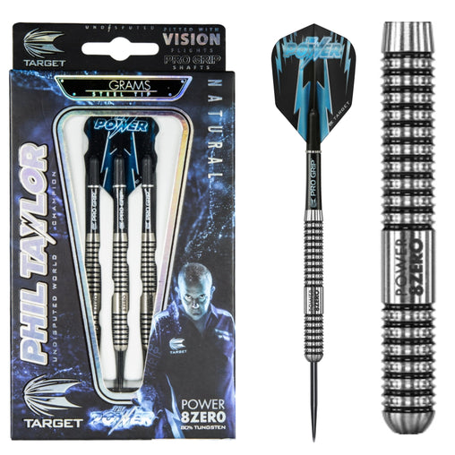 Target Phil Taylor Power 8zero Steeldarts 21g, 23g, 24g, 25g, 26g - 21g - FutureDart