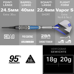 Target Phil Taylor Power X Chrono Softdarts 18g, 20g - 18g - FutureDart