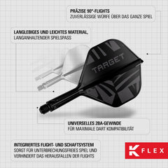 Target Printed K-Flex Schwarz No.2 - Short - FutureDart