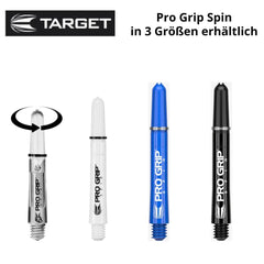 Target Pro Grip Spin Shafts - 3 Sets - Black - Short 34mm - FutureDart
