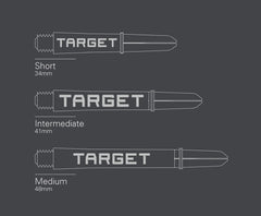 Target Pro Grip TAG Shafts - 3 Sets - Short 34mm - White - FutureDart