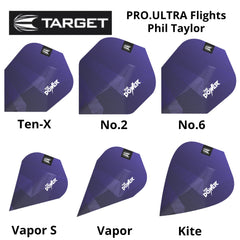 Target Pro.Ultra Phil Taylor Power GEN10 Flights - 3 Sets - Ten - X - FutureDart