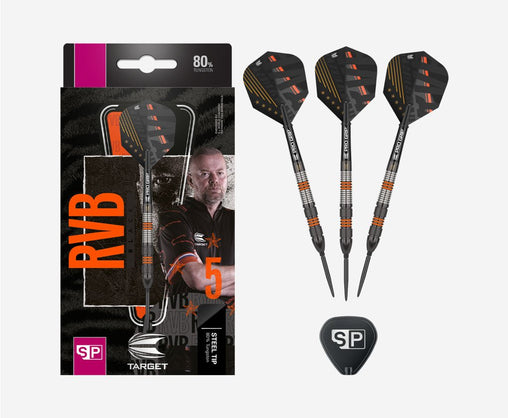 Target RVB Raymond Van Barneveld 80% Black Swiss Point Steeldarts 21g, 23g, 25g - 21g - FutureDart
