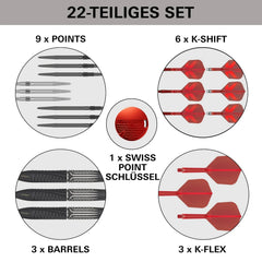 Target Shift Swiss Points Steeldarts 23g, 24g, 25g - 23g - FutureDart