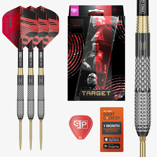 Target Stephen Bunting GEN5 Void Swiss Point Steeldarts - 18g, 22g, 23g, 25g - 18g - FutureDart