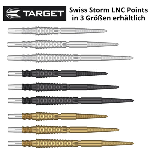 Target Swiss Storm LNC Point Silber, Schwarz, Gold - Silber - 26 mm - FutureDart