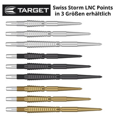 Target Swiss Storm LNC Point Silber, Schwarz, Gold - Silber - 26 mm - FutureDart