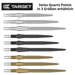 Target Swiss Storm Quartz Point Silber, Schwarz, Gold - Silber - 26 mm - FutureDart
