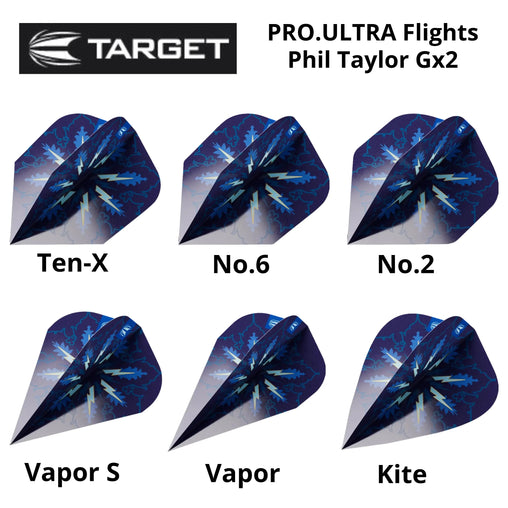 Target Phil Taylor Raw Power Gx2 ProUltra Flights - 3 Sets - No2 - FutureDart